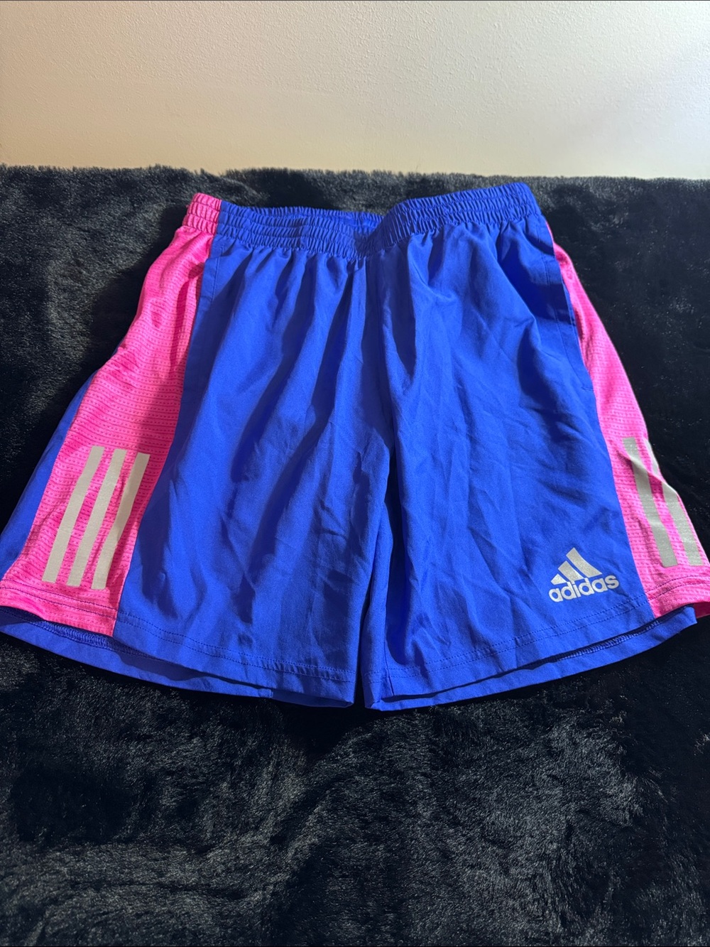 adidas Women's Royal Blue & Hot Pink Athletic Shorts
